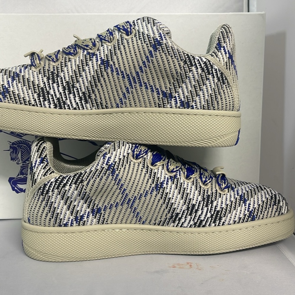 Brand new Burberry Box Check Knit Low-Top Sneakers 43 - Picture 9 of 13